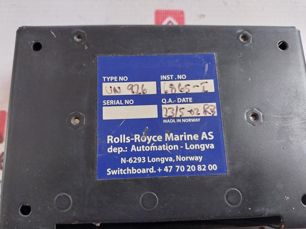 Rolls-royce Un 926 Alarm Control Panel