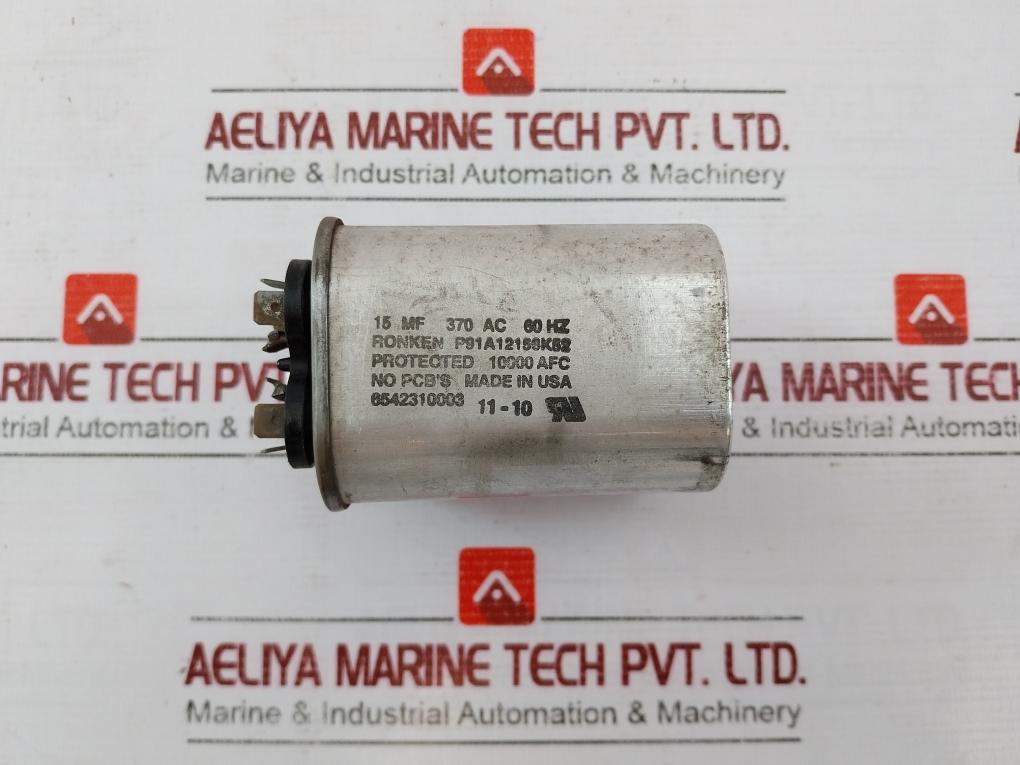 Ronken P91A12156K52 Capacitor 6542310003 370Ac 60Hz 10000 Afc