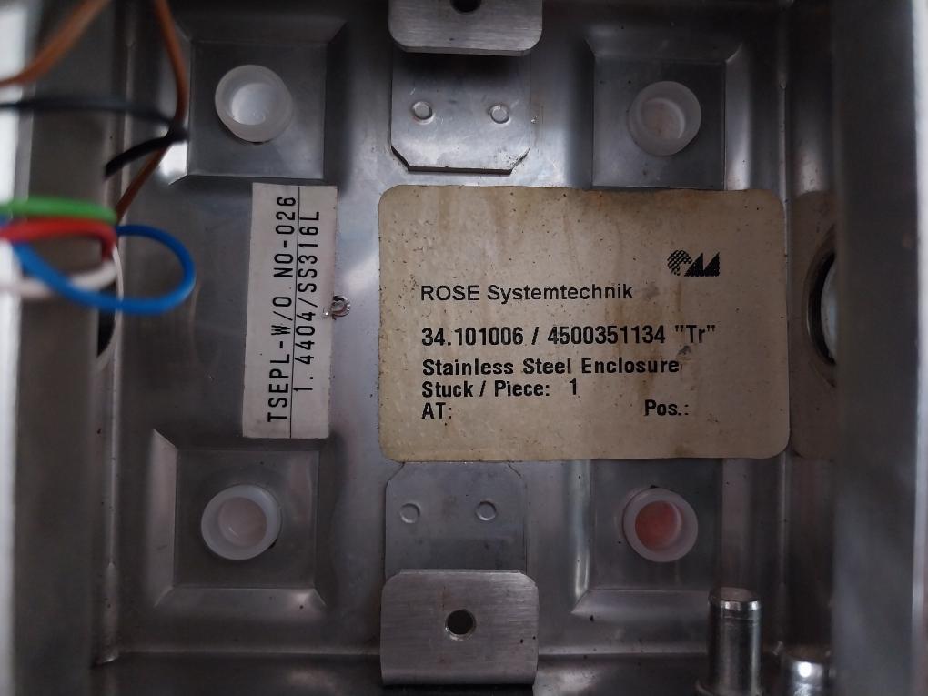 Rose Systemtechnik 34 101006 Stainless Steel Enclosure Ip66 Iec Ex Ptb 4-20ma