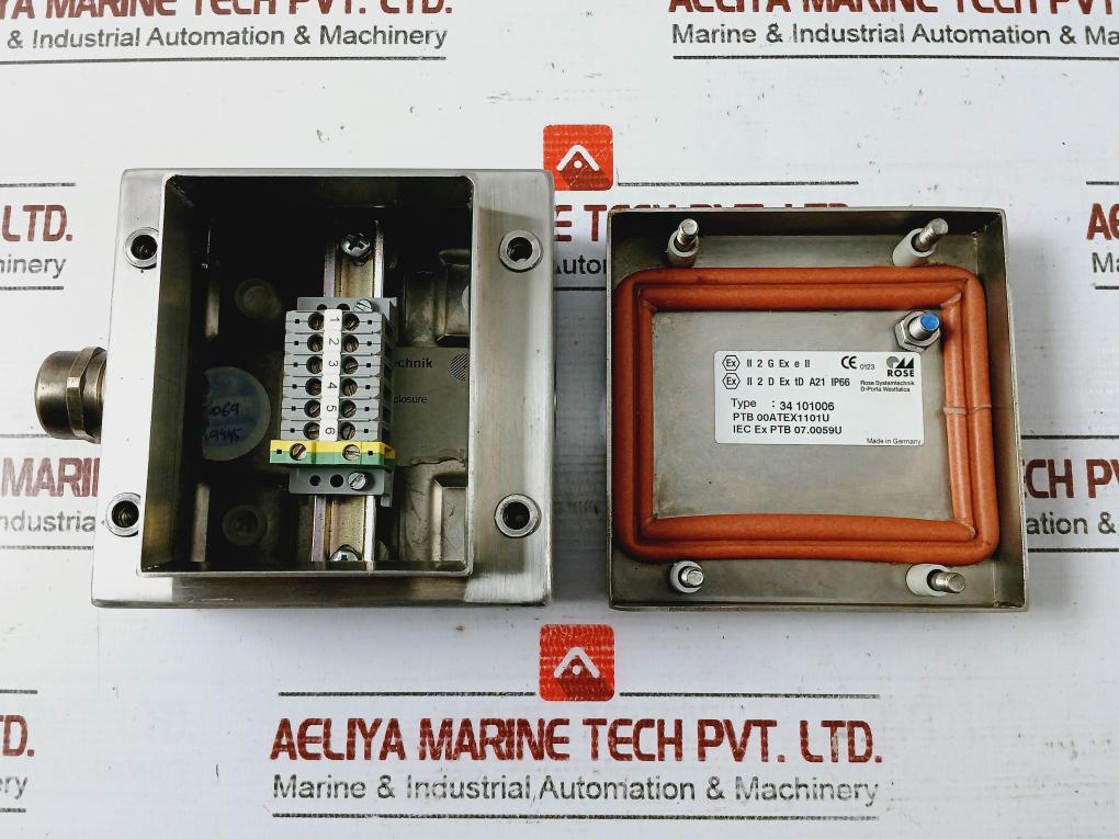Rose Systemtechnik 34 101006 Stainless Steel Enclosure Ip66 Ptb 00atex1101u