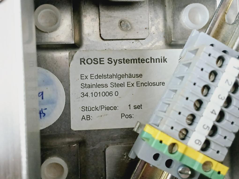 Rose Systemtechnik 34 101006 Stainless Steel Enclosure Ip66 Ptb 00atex1101u