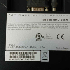 Rose Electronics Rmd-515N 15" Rack Mount Monitor 100-240V Ac 47-63 Hz 1.6A Used