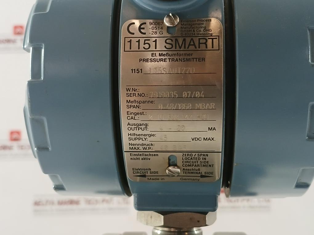 Rosemount-1860-Mbar-50-C-To-85-C-45Vdc-Pressure-Transmitter-1151-Lt5Sa0T22D-209210-10