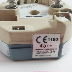 Rosemount 00644-7600-0001 Hart Temperature Transmitter Baseefa12Atex0101X