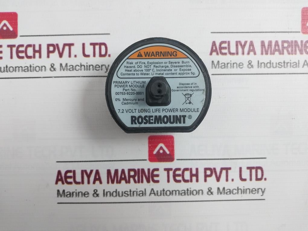 Rosemount 00753-9220-0001 Primary Lithium Power Module 7.2