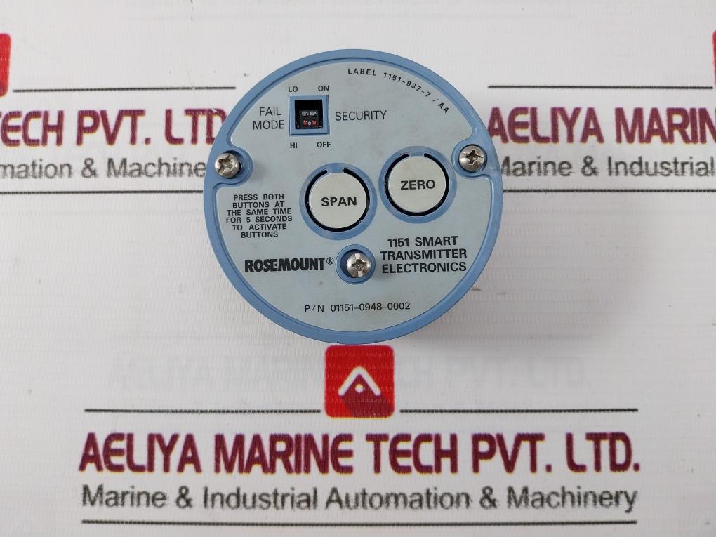 Rosemount 01151-0948-0002 Pressure Transmitter