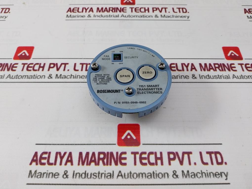 Rosemount 01151-0948-0002 Pressure Transmitter Pwb1151-947-3