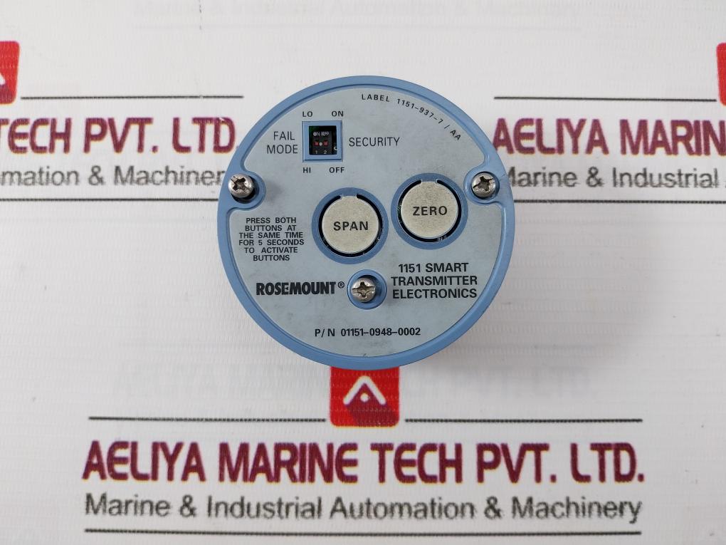 Rosemount 01151-0948-0002 Pressure Transmitter Pwb1151-947-3