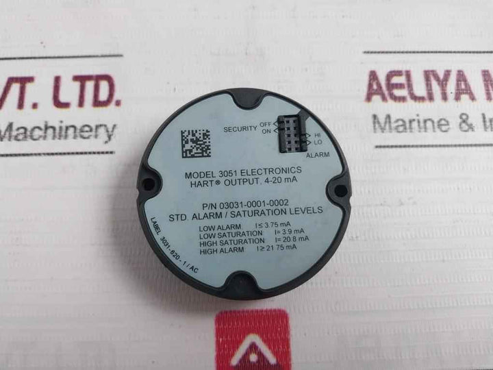 Rosemount 03031-0001-0002 3051 Std. Alarm Saturation Electronics Board 4-20 Ma