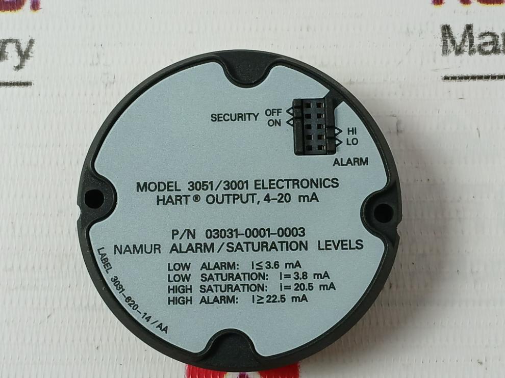 Rosemount 03031-0001-0003 Alarm Saturation Electronic Board I 22.5Ma
