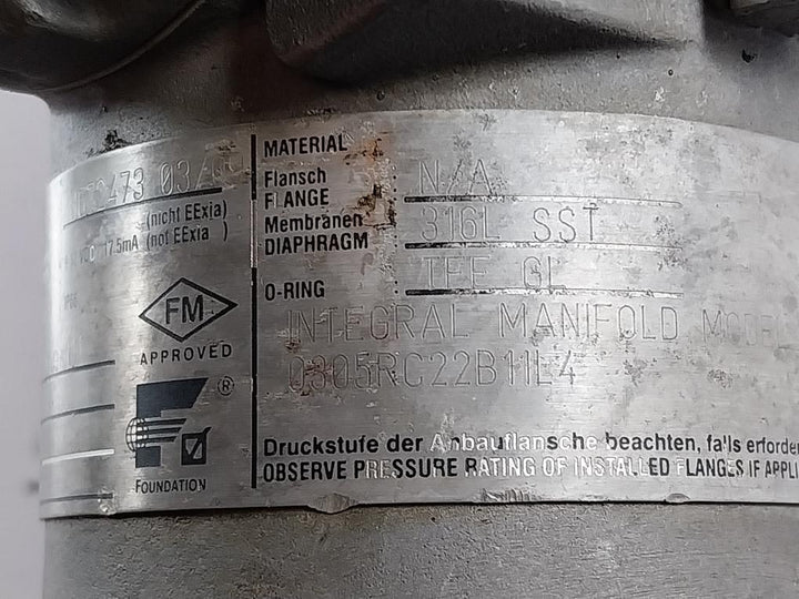 Rosemount 0305RC22B11L4 3051/3001 Fieldbus Pressure Transmitter -1000/+2480 mbar