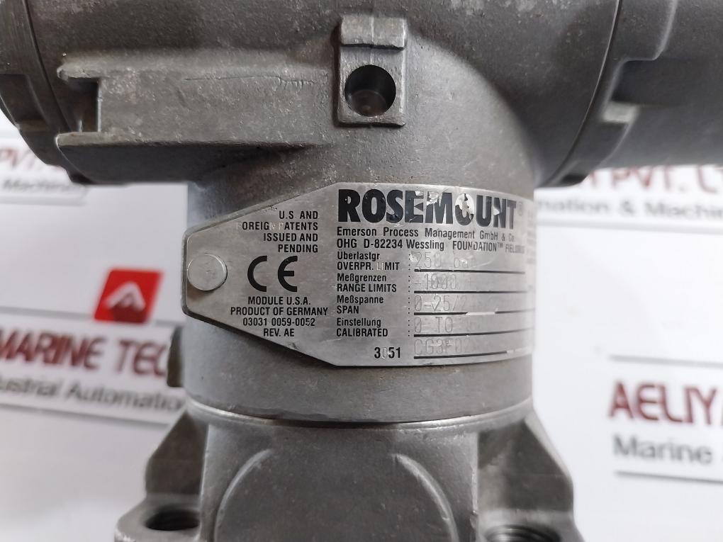 Rosemount 0305rc22b11l4 3051/3001 Fieldbus Pressure Transmitter -1000/+2480 Mbar