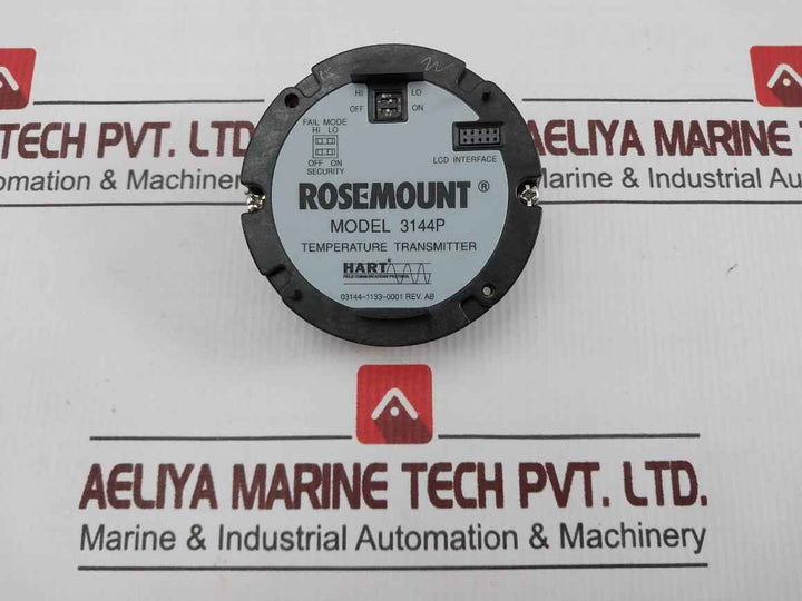 Rosemount 03144-1133-0001 Temperature Transmitter 3144P Rev Ab