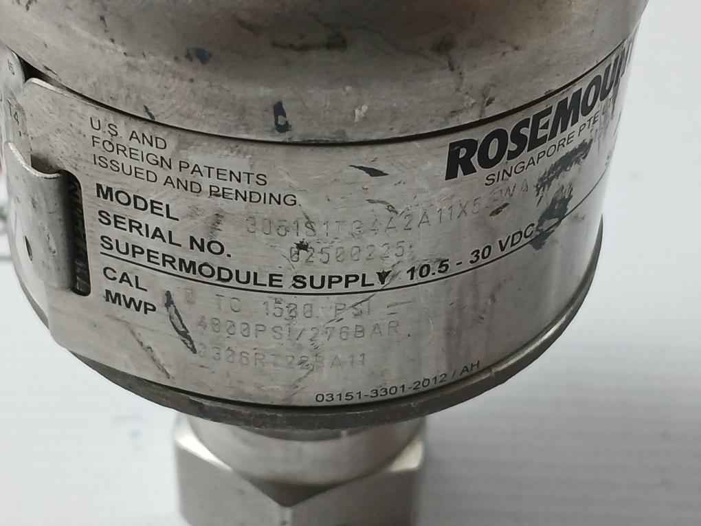 Rosemount 03151-3301-2012/Ah Pressure Transmitter Super Module Output-4-20 Ma