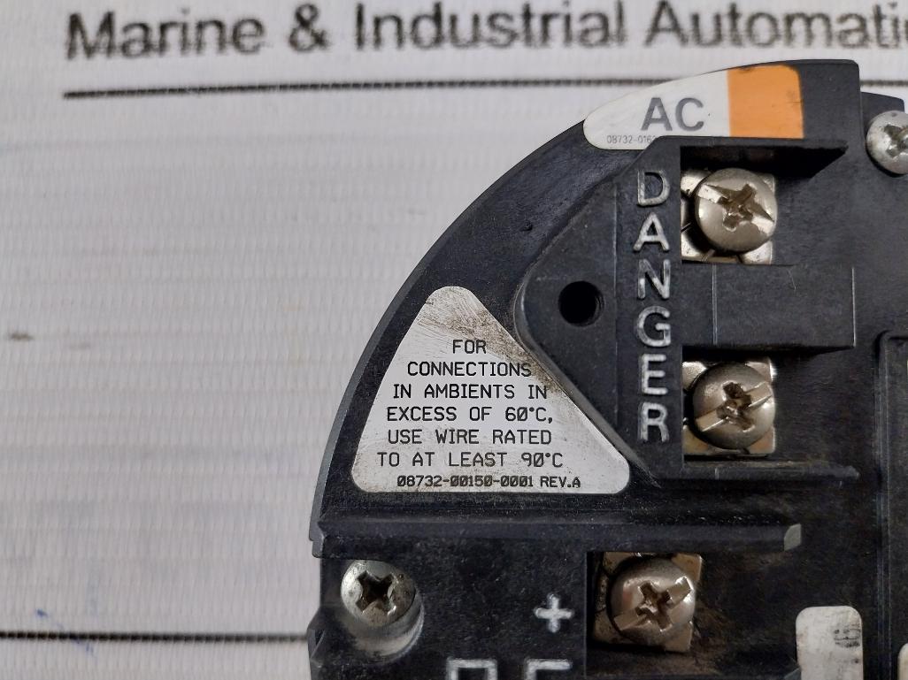 Rosemount 08732-00150-0001 Terminal Block 60°C Rev A