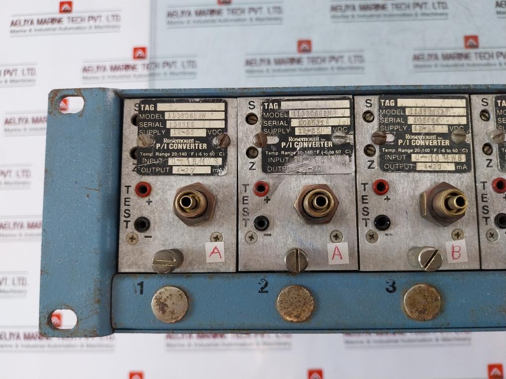 Rosemount 1133C6E2N P/I Converter 12-55Vdc 0-15 Mws 4-20Ma 50/60 Hz Rev A