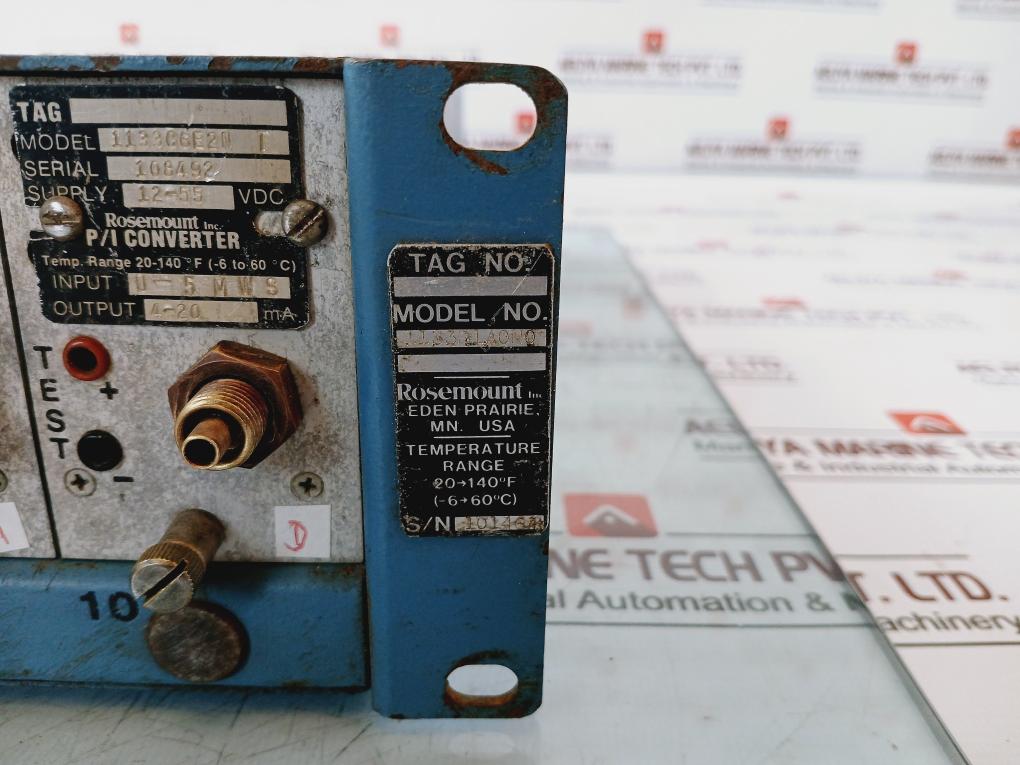 Rosemount 1133r1a0n0,1133c6e2n(P/i Converter),rme-pr23(Pressure Transducer) Rack