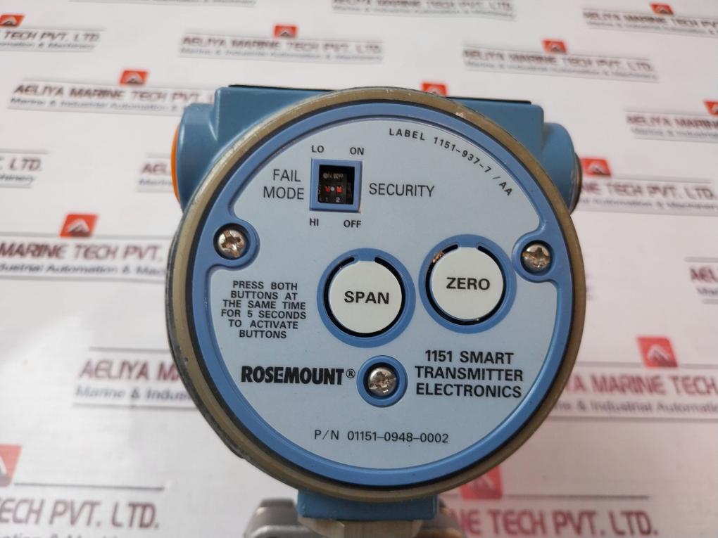 Rosemount 1151 Dp3S22M4B1Dfq4 Pressure Transmitter 01151-0948-0002
