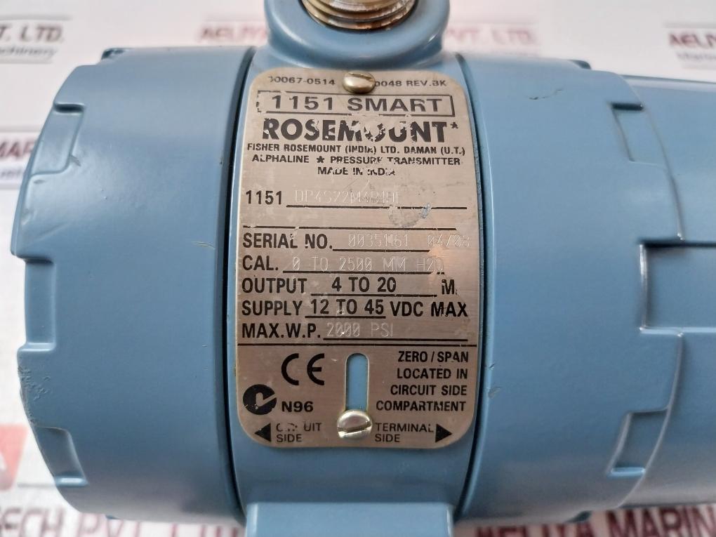 Rosemount 1151 Dp4S22M4B1De Dp/Gp Pressure Transmitter