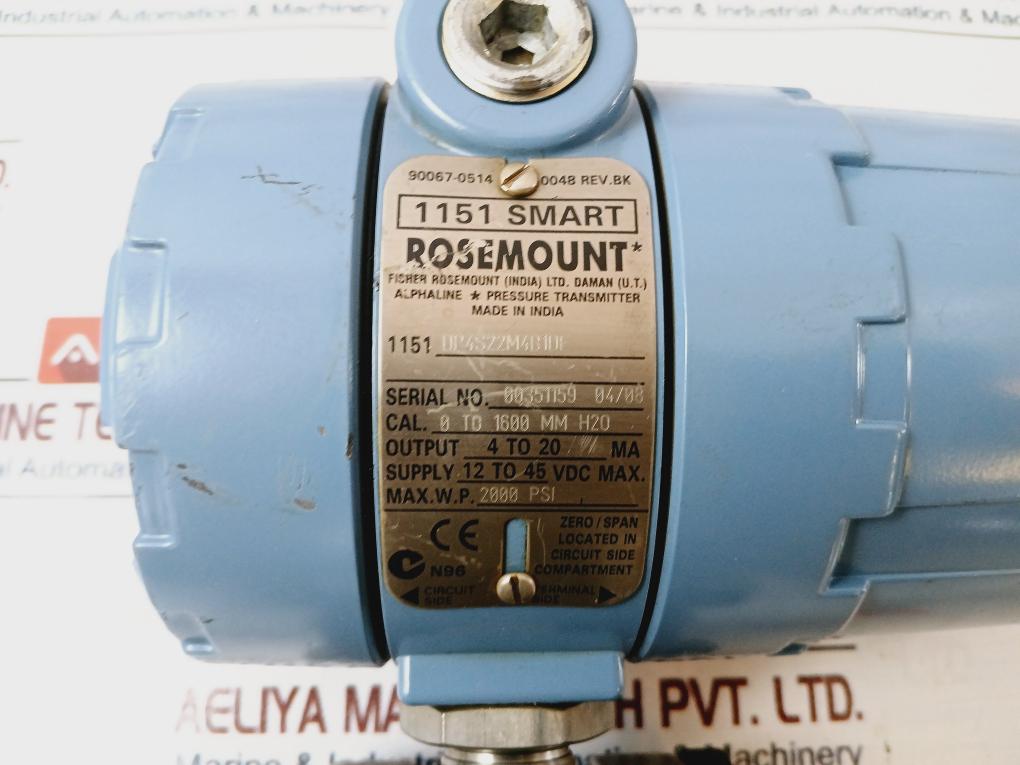 Rosemount 1151Dp4S22M4B1Df Alphaline Pressure Transmitter