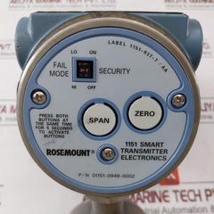Rosemount 1151 Gp6S22S1M7B1Q4 Pressure Transmitter 01151-0948-0002