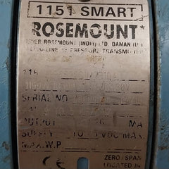 Rosemount 1151 Gp6S22S1M7B1Q4 Pressure Transmitter 01151-0948-0002