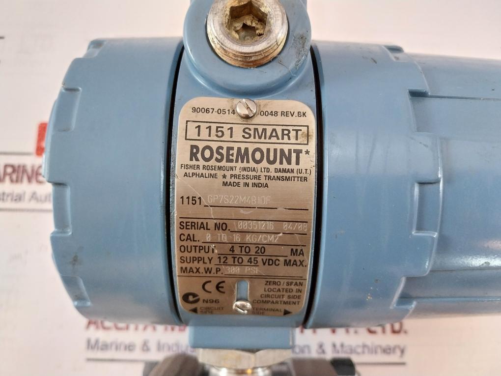 ROSEMOUNT 1151GP7S22M4B1DF Pressure Transmitter 01151-0948-0002