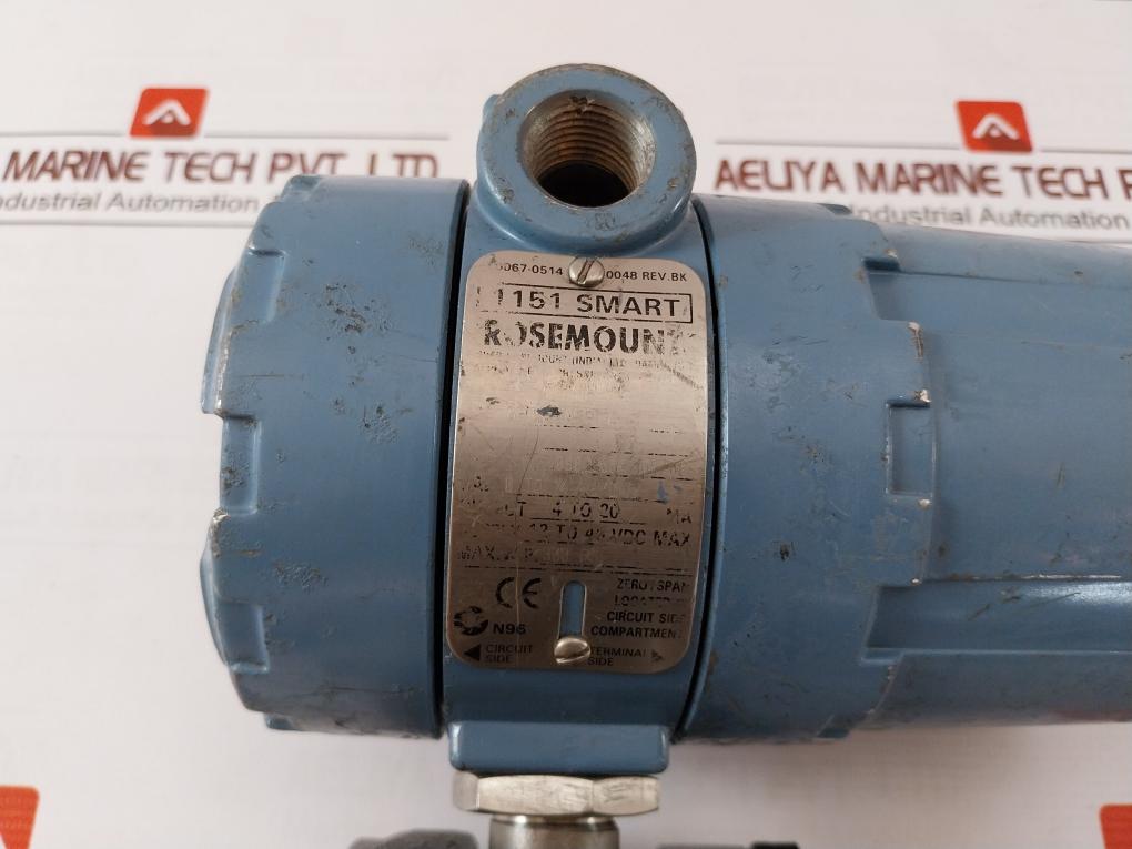 Rosemount 1151 Gp7S22M7B1Q4 Pressure Transmitter Rev Bk 300 Psi 90067-0514-0048