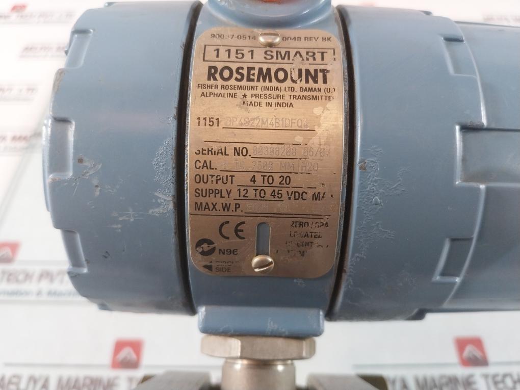 Rosemount 1151 Smart Pressure Transmitter 01151-0948-0002, 12 To 45 V