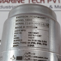 Rosemount 1408H Radar Level Transmitter 18-30Vdc 3.6W