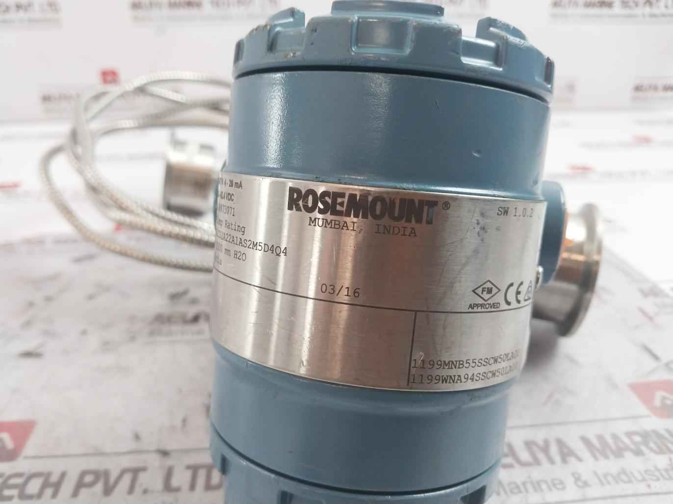 Rosemount 2051Cd2A22A1As2M5D4Q4 Hart Pressure Transmitter 4-20Ma 10.5-42.4V Dc