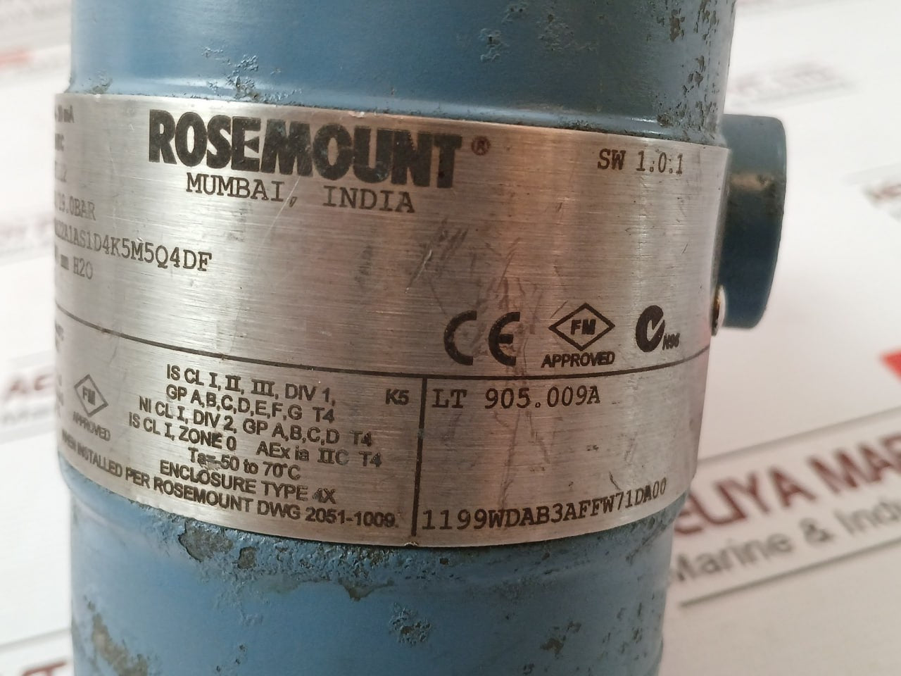 Rosemount 2051Cd3A22A1As1D4K5M5Q4Df Hart Pressure Transmitter 4-20Ma 1.0.1