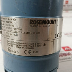 Rosemount 2051Cg1A02A1Ah2B1E1M5D4T1Q4 Pressure Transmitter 0.9Psi/0.062 Bar