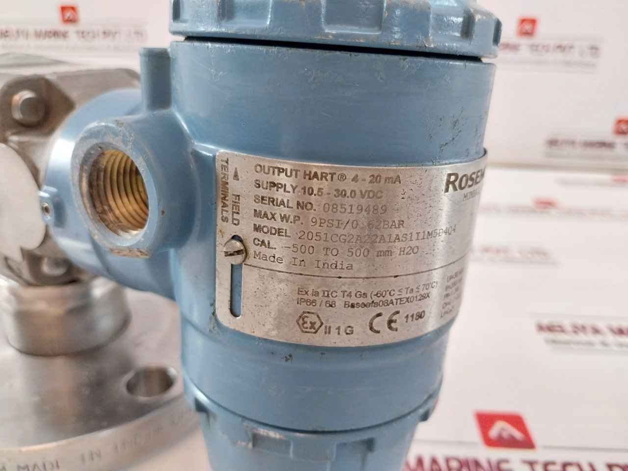 Rosemount 2051Cg2A22A1As1I1M5D4Q4 Pressure Transmitter 9Psi/0.62Bar 10.5-30.0Vdc