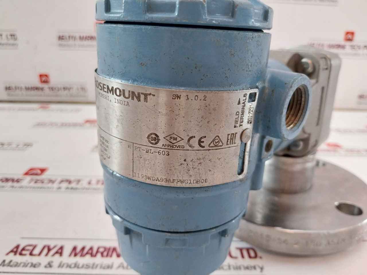 Rosemount 2051Cg2A22A1As1I1M5D4Q4 Pressure Transmitter 9Psi/0.62Bar 10.5-30.0Vdc