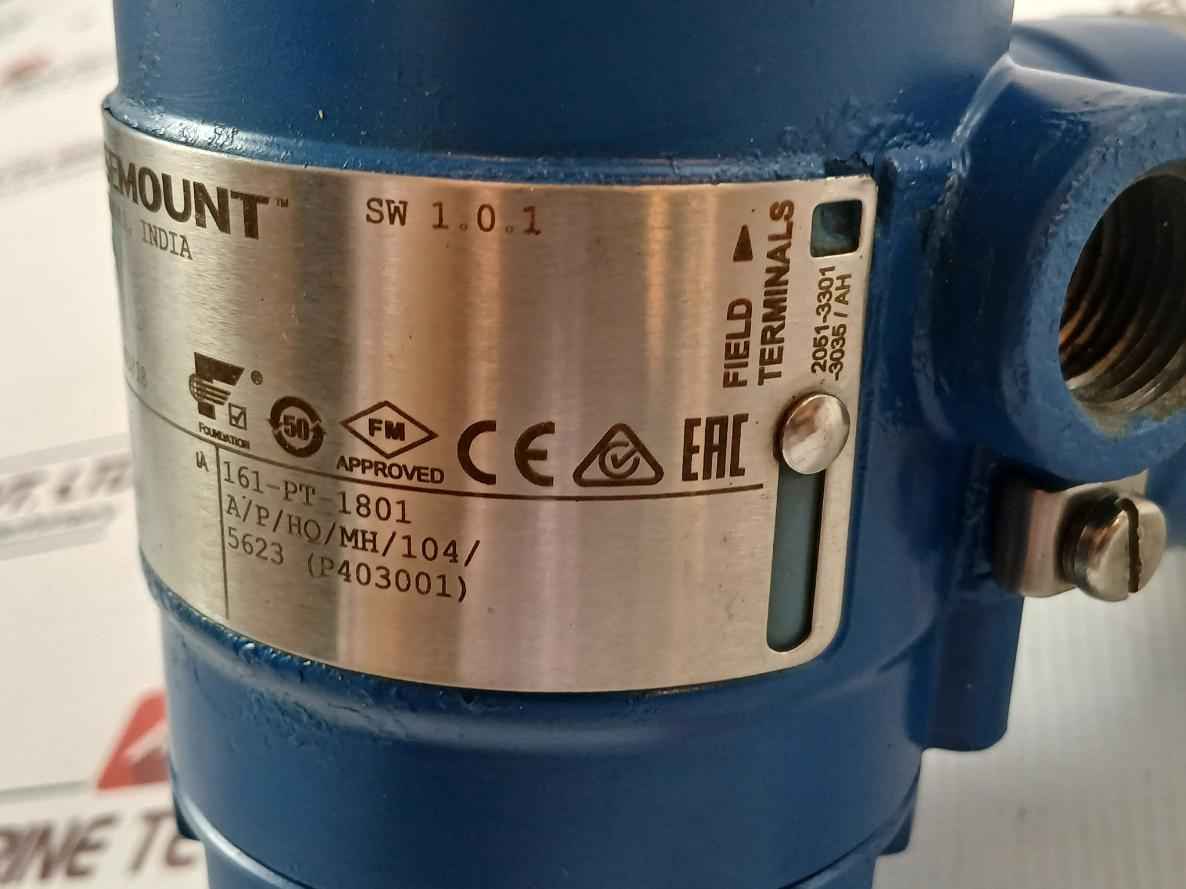 Rosemount 2051Cg4F02A1Awr5Fc1Am5Q4 Pressure Transmitter 275 Psi/19.0Bar