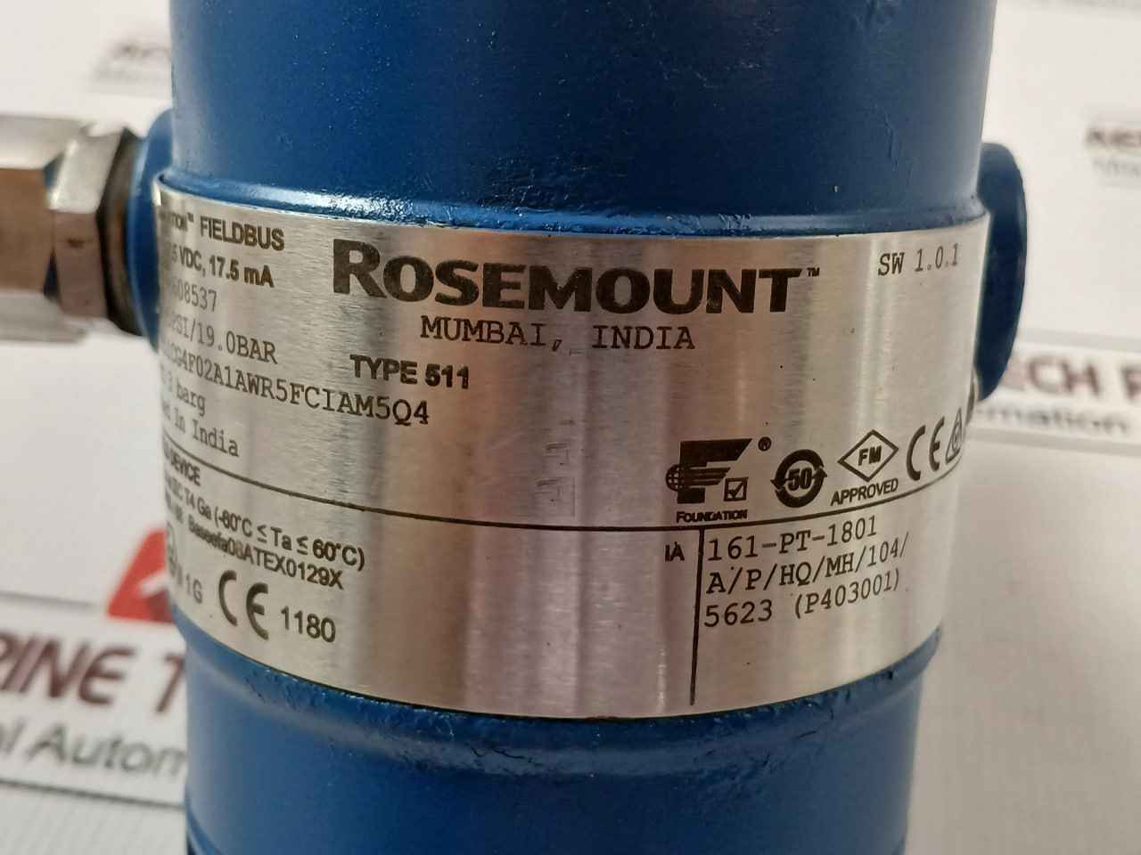 Rosemount 2051Cg4F02A1Awr5Fc1Am5Q4 Pressure Transmitter 275 Psi/19.0Bar