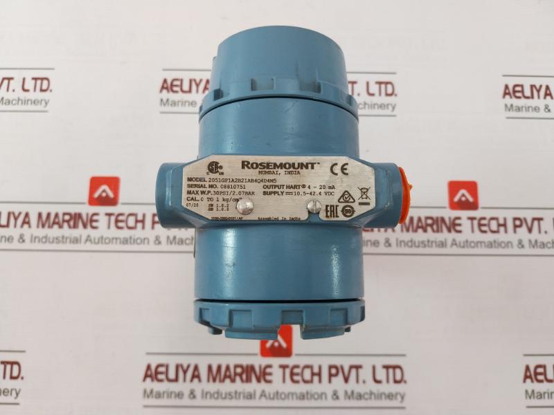 Rosemount 2051Gp1A2B21Ab4Q4D4M5 Hart Pressure Transmitter 4-20Ma 30 Psi/2.07 Bar