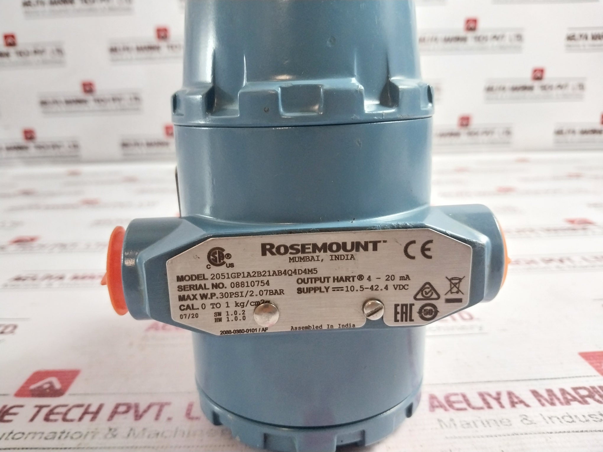 Rosemount 2051Gp1A2B21Ab4Q4D4M5 Pressure Transmitter 30Psi/2.07Bar Kb 5G536308A