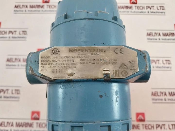 Rosemount 2051gp2a2b21as1e7q4d4m5 Transmitter ,4-20ma Hart, 150psi