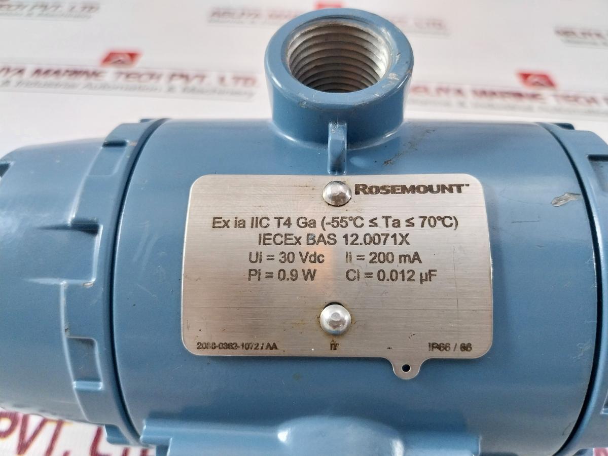 Rosemount 2051Gp2A2C21Ab4I7Q4Q8D4M5 Hart Pressure Transmitter 4-20Ma Ip66/68