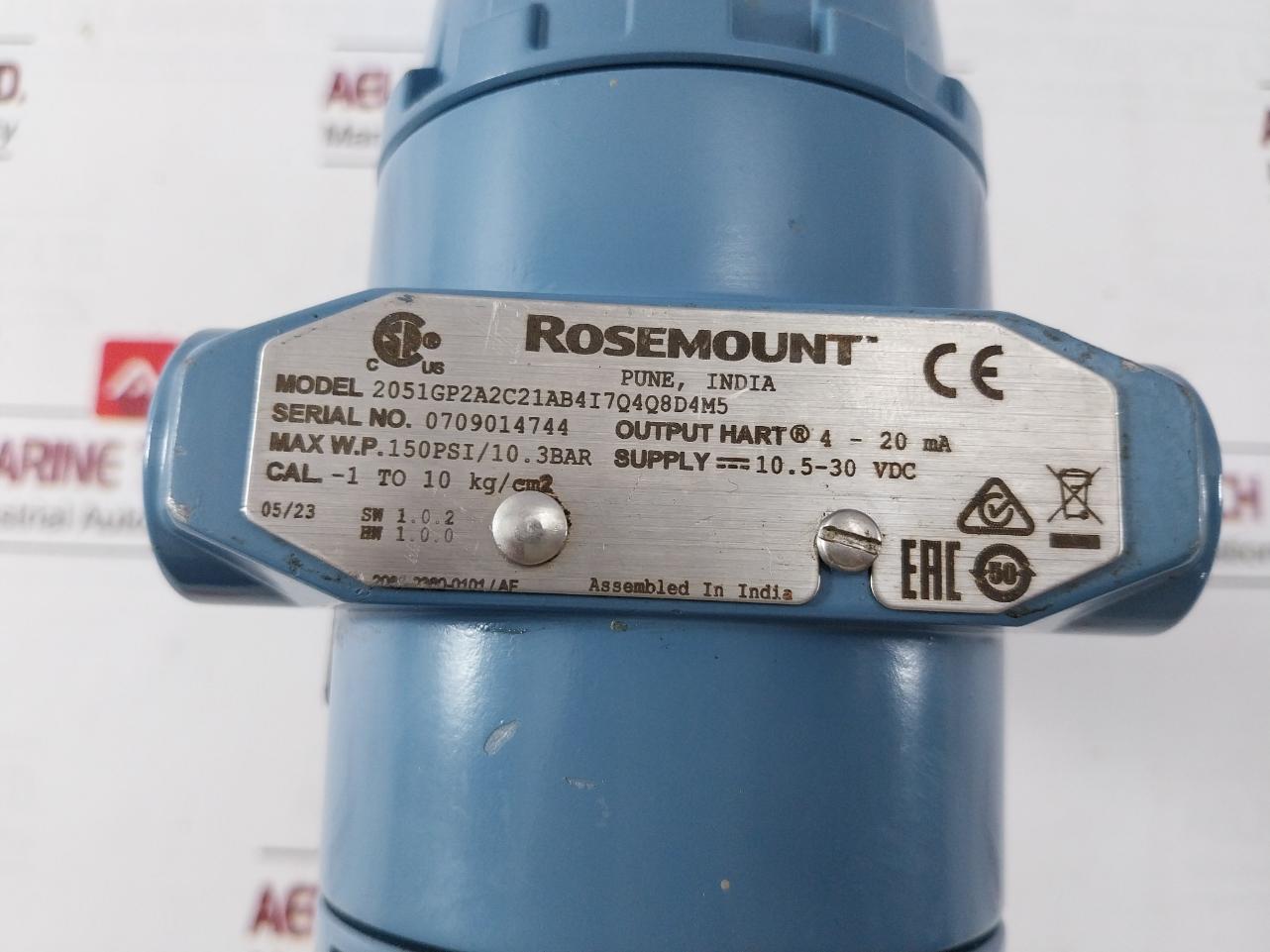 Rosemount 2051Gp2A2C21Ab4I7Q4Q8D4M5 Hart Pressure Transmitter 4-20Ma Ip66/68
