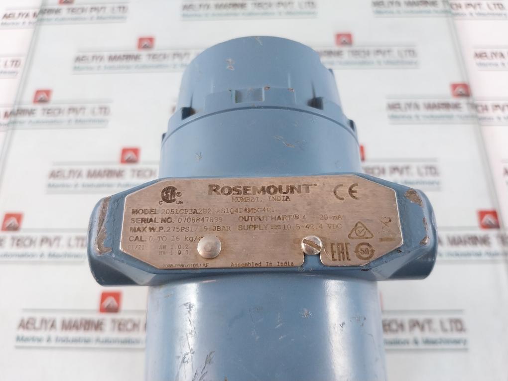 Rosemount 2051Gp3A2B21As1Q4D4M5C4P1 Pressure Transmitter 275Psi/19.0Bar