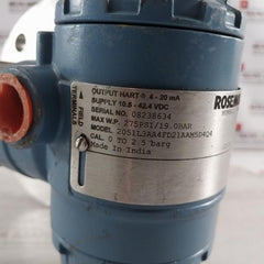 Rosemount 2051L3Aa4Fd21Aam5D4Q4 Hart Pressure Transmitter 4-20Ma 275 Psi/19.0Bar