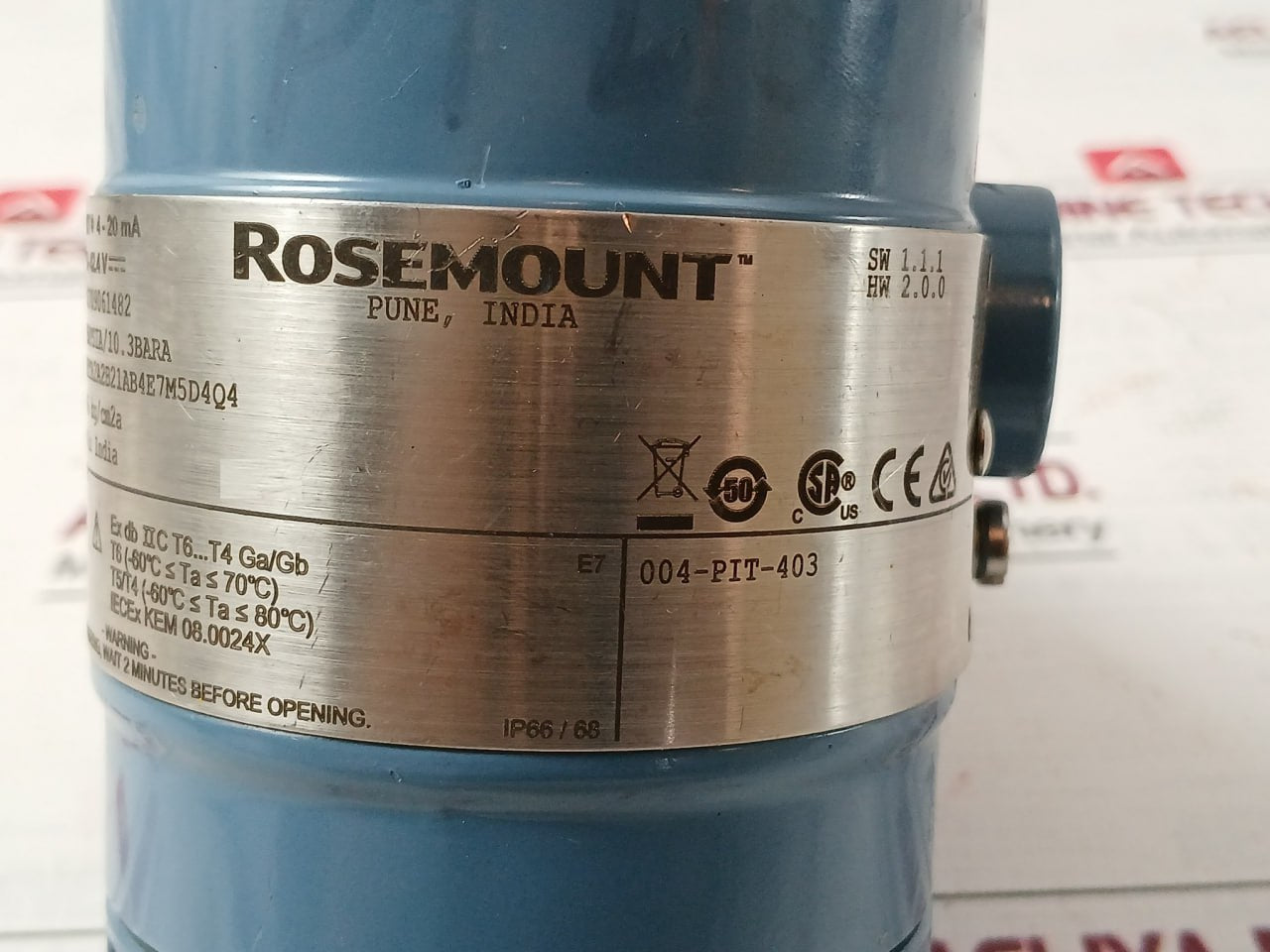 Rosemount 2051Ta2A2B21Ab4E7M5D4Q4 Hart Pressure Transmitter 4-20 Ma