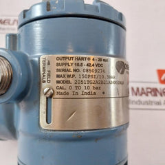 Rosemount 2051Tg2A2B21Ab4M5D4Q4 Pressure Transmitter 0 To 10 Bar 4-20Ma 10.5-42.4Vdc