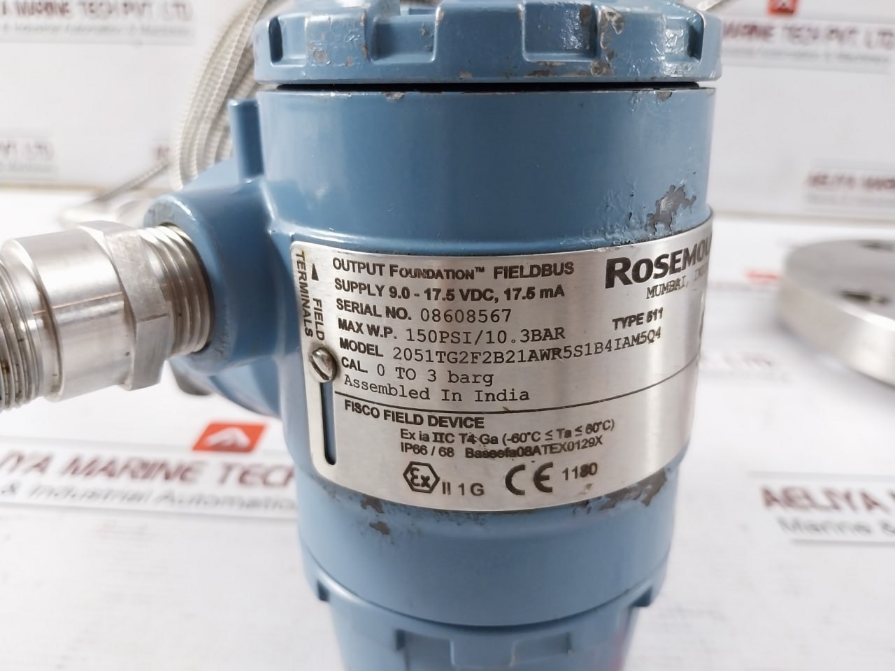 Rosemount 2051Tg2F2B21Awr5S1B4Iam5Q4 Pressure Transmitter 150Psi/10.3Bar Ip66/68