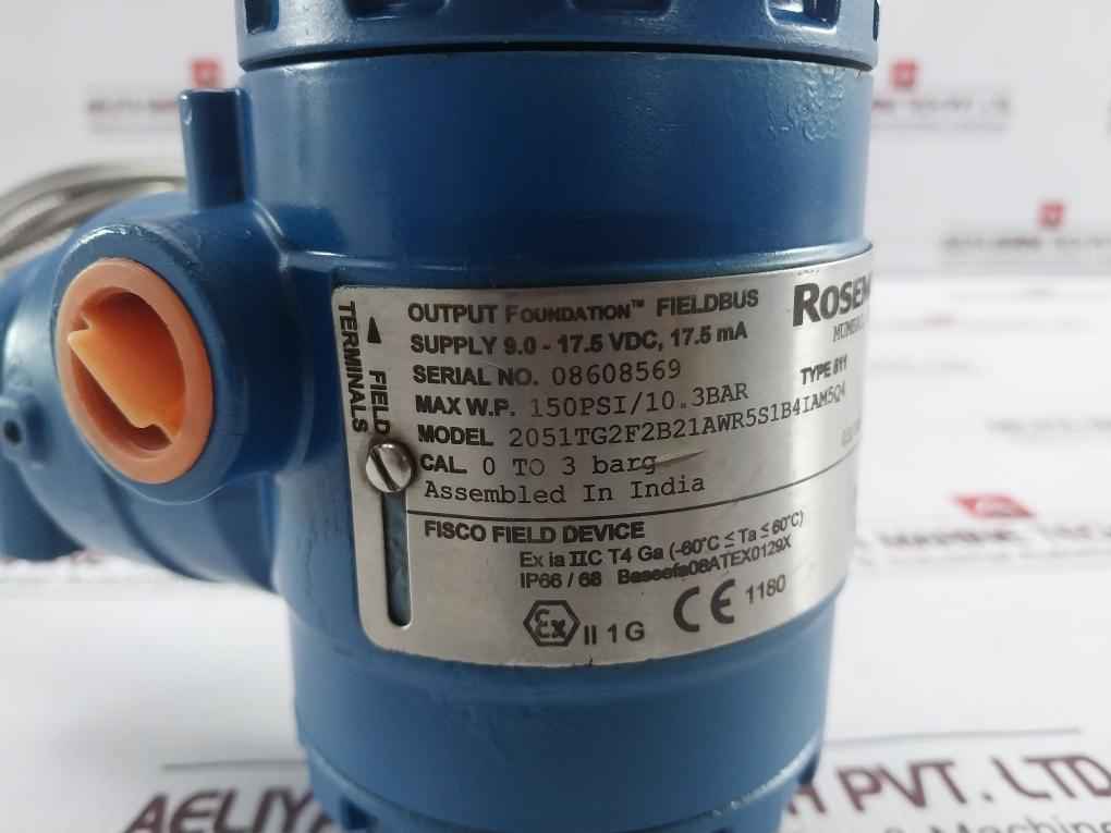 Rosemount 2051Tg2F2B21Awr5S1B4Iam5Q4 Pressure Transmitter 9.0-17.5 Vdc 17.5 Ma