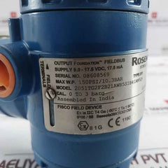 Rosemount 2051Tg2F2B21Awr5S1B4Iam5Q4 Pressure Transmitter 9.0-17.5 Vdc 17.5 Ma