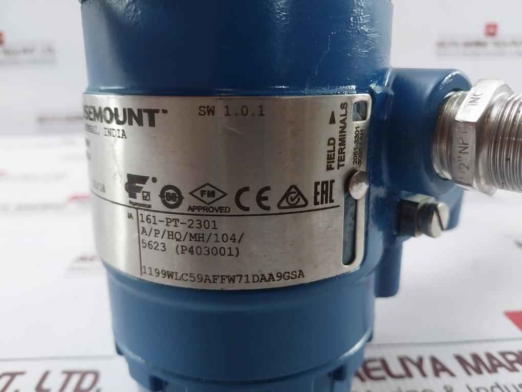 Rosemount 2051Tg2F2B21Awr5S1B4Iam5Q4 Pressure Transmitter 9.0-17.5 Vdc 17.5 Ma